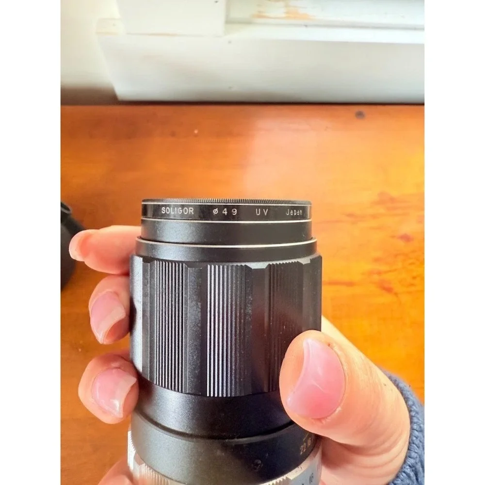 Fujica Fujinon 135mm f/3.5 Prime Lens for Film Camera & storage case & Lens Hood